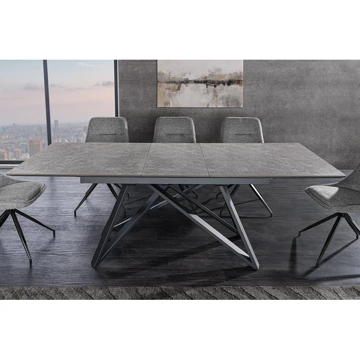 riess-ambiente Esstisch ATLAS 160-200cm graphit grau/schwarz – Keramikplatte, Metallgestell (Einzelartikel, 1-St), ausziehbar für flexible Nutzung – ideal für bis zu 8 Personen – Bild 5