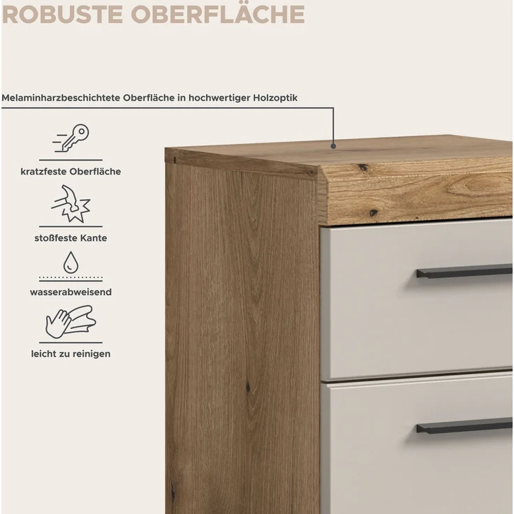 Standschrank B/H/T: 37x88x31 cm in Evoak Oak Nachbildung – Bild 9