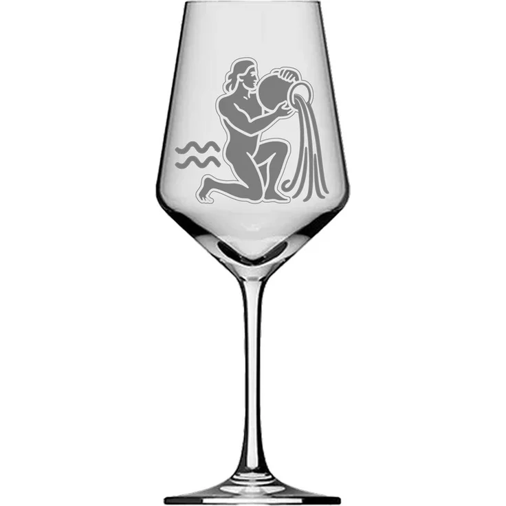 eXODA Weinglas Sternzeichen Wassermann 350ml – stilvoll spülmaschinenfest attraktiv, 1-tlg, Glas, Atemberaubende Darstellung – Bild 2