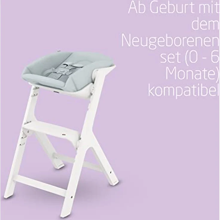 Maxi-Cosi Nesta, Hochstuhl ab Baby, Hochstuhl aus Holz, nach hinten verstellbarer Hochstuhl, wächst mit Ihnen bis zu 99 Jahren, White Wood – Bild 8