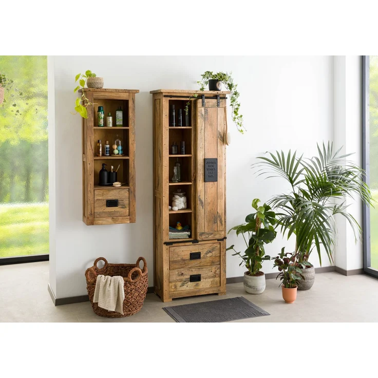 Schrank Mango 70x35x195 natur lackiert RAILWAY #184 – Bild 2
