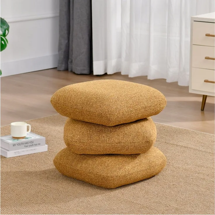 Duhome Hocker (9272D1), Bouclé Stoff, 360° Drehbar, Modern