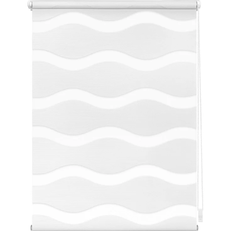Lichtblick Sonnenschutzsysteme GmbH Doppelrollo Stockholm 110 cm x 150 cm (BxL) Weiß Duo Rollo in extravagantem Stil; Klemm- und schraubbar; Lichtdurchlässig und blickdicht – Bild 1