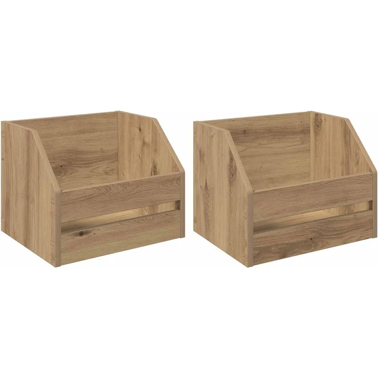 vidaXL Vinyl Album Box 2 Stk. Artisan-Eiche 38 x 30 x 29 cm 8012825 – Bild 2