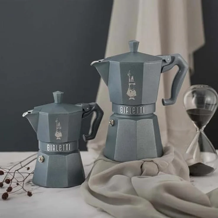 Bialetti Espressokocher Moka Express Exclusive Induktion 3 Tassen grau – Bild 5