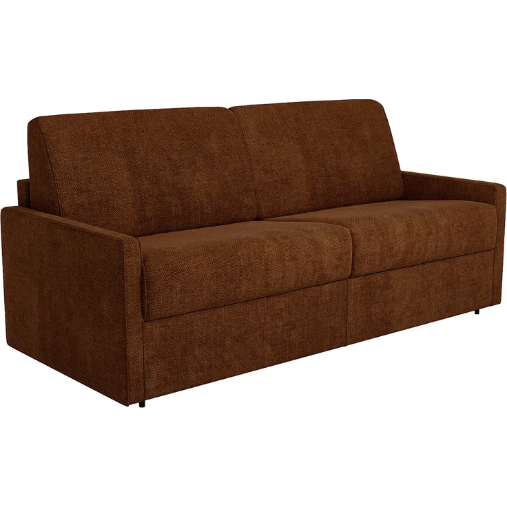 Vente-unique - CALIFE - Schlafsofa - Plastik - Kunststoff (PVC) - Terracotta - 156 x 223 x 97 cm