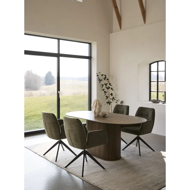 Armlehnstuhl >ROXANA< drehbar, Wipp-Relax-Funktion, Olive, Stoff-Brego - 57,5x88x62cm (BxHx) – Bild 7
