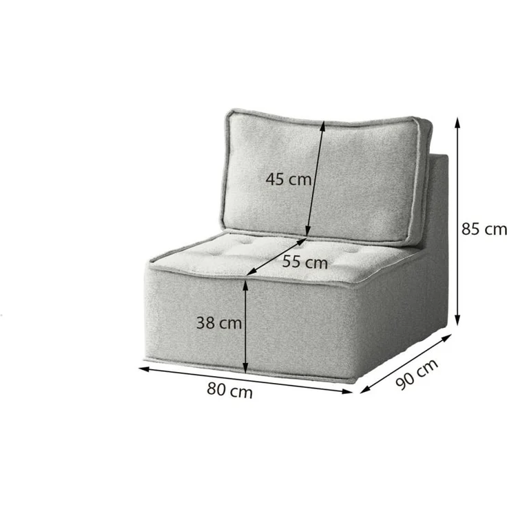 Sessel Designersessel SANDE XS Stoff Raven Grau – Bild 2