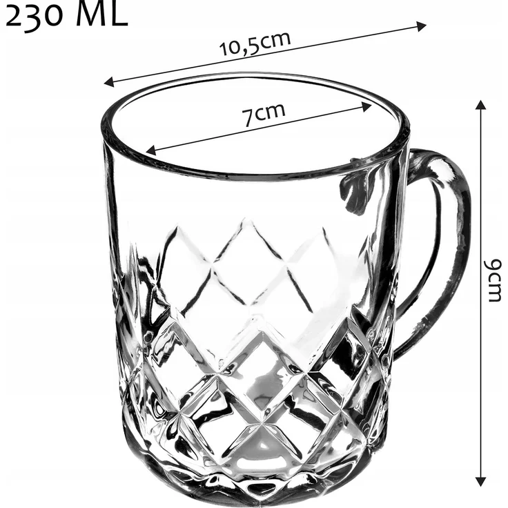 KADAX 12x Tee- und Kaffeegläser, 230 ml, Getränkeglas-Set mit Griff – Bild 3