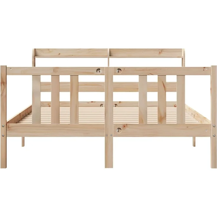 Doppelbett, Bettgestell Modernen mit Kopfteil ohne Matratze 135x190 cm d870e – Bild 4