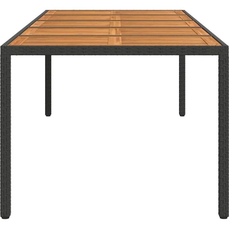 vidaXL Gartentisch Schwarz Poly-Rattan 362558 – Bild 4