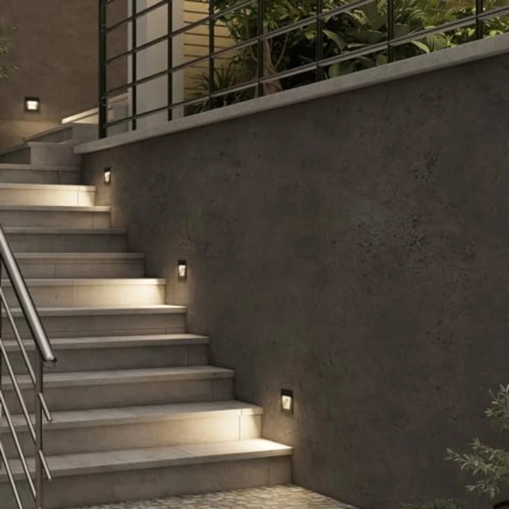 Arcchio Zamo Wandleuchte außen, moderne 1-flammige Aluminiumleuchte in Schwarz, IP65, ideal für Terrasse, Balkon und Garten – Bild 3