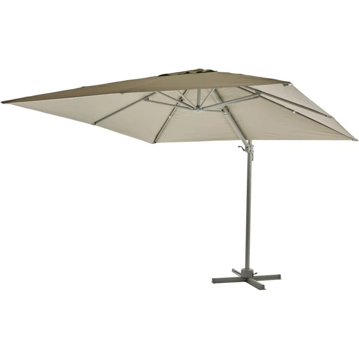 Sonnenschirm 'Linz' 3x3 m von Brafab, aus Aluminium mit neigbarem Schirm, quadratisch, beige – Bild 2