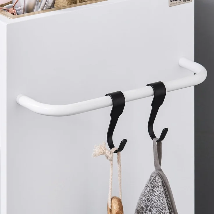 SoBuy BZR159-W Wäscheschrank, MDF, Lackiert, Weiß, 35 x 90 x 27 cm – Bild 9