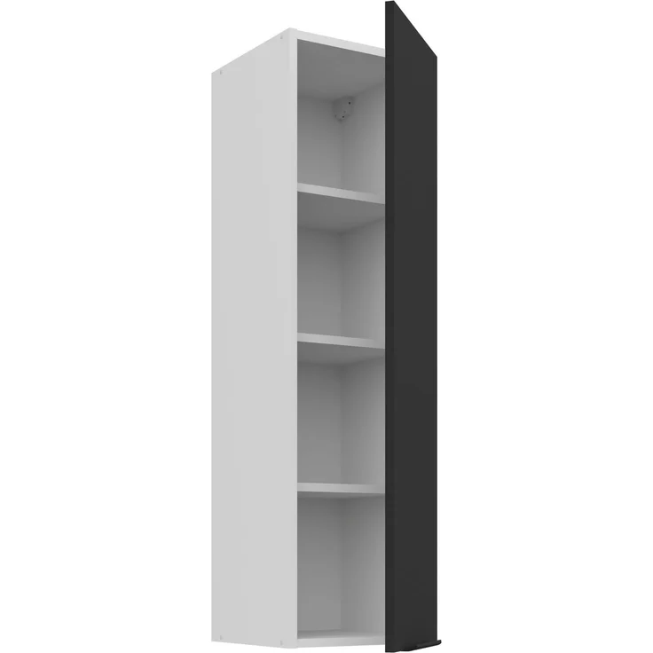 Küchen Hängeschrank 30 cm - Höhe 90 cm ARIA Schwarz ultra matt + Weiss matt, hochwertige Fronten mit Anti Fingerprint Beschichtung Küchenzeile Küchenblock – Bild 3