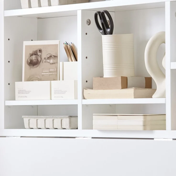 SoBuy FWT07-II-W Schreibtisch, MDF, Lackiert, Weiß, 90 x 78 x 60 cm – Bild 7