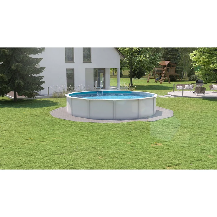 Steinbach Stahlwandpool Set Nuovo de Luxe II Ø 360 x 120 cm - weiß – Bild 1