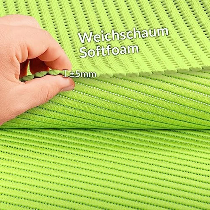 ANRO Badematte Weichschaummatte Antirutsch Bad- und Duschvorleger, Uni Apfelgrün, 120x130cm, wasserabweisend und pflegeleicht – Bild 3