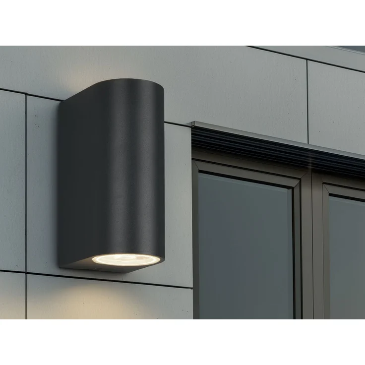 Runde LED Außenwandleuchte Up and Down, Anthrazit, Höhe 15cm – Bild 7