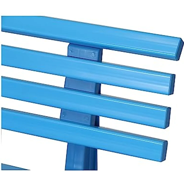 PROREGAL Gartenbank Antigua 2 Sitzer, Himmelblau, witterungsbeständiger Kunststoff, Maße HxBxT 74 x 120 x 54 cm – Bild 4