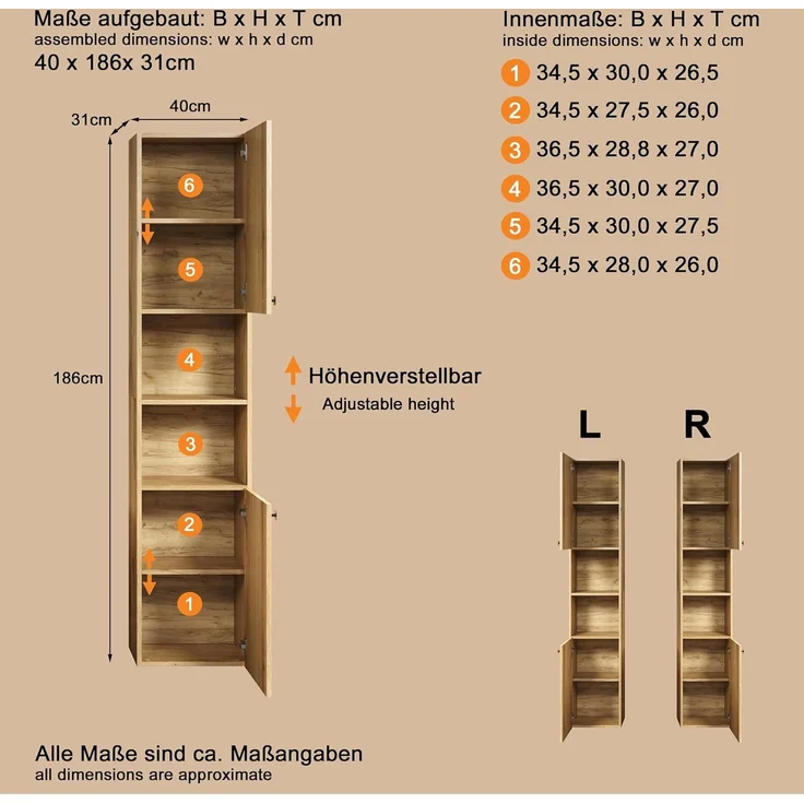 Badmöbel Set Feliz in Evoke Eiche 160 cm – Bild 11