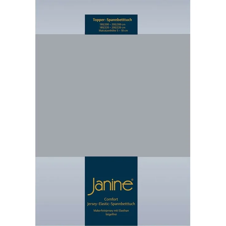 Janine Elastic-Jersey Topper 100x200 platin