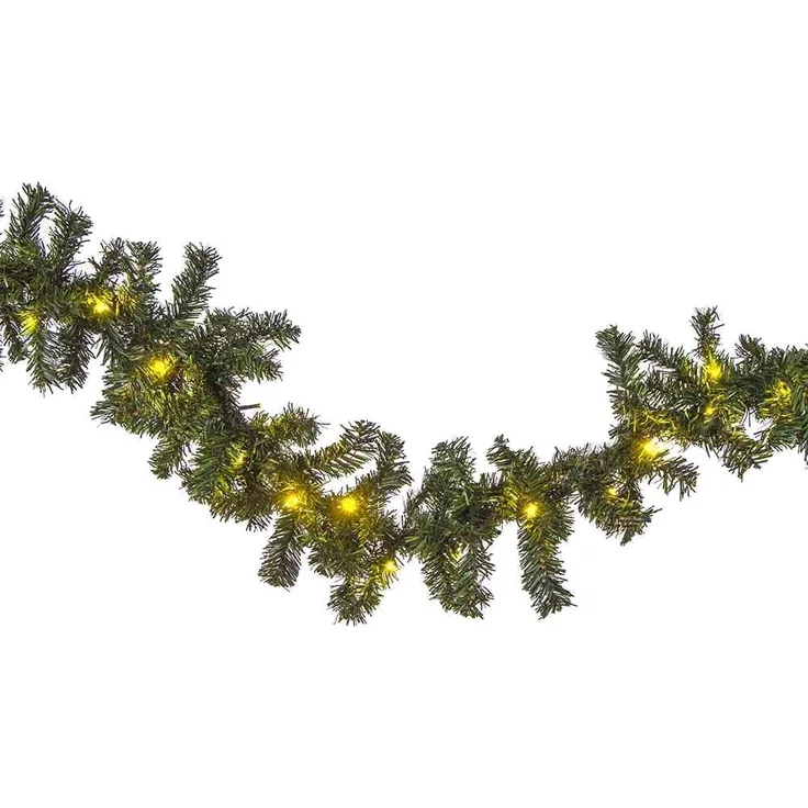Tannengirlande 8,1m 120 LED warmweiß IP44 Adapter
