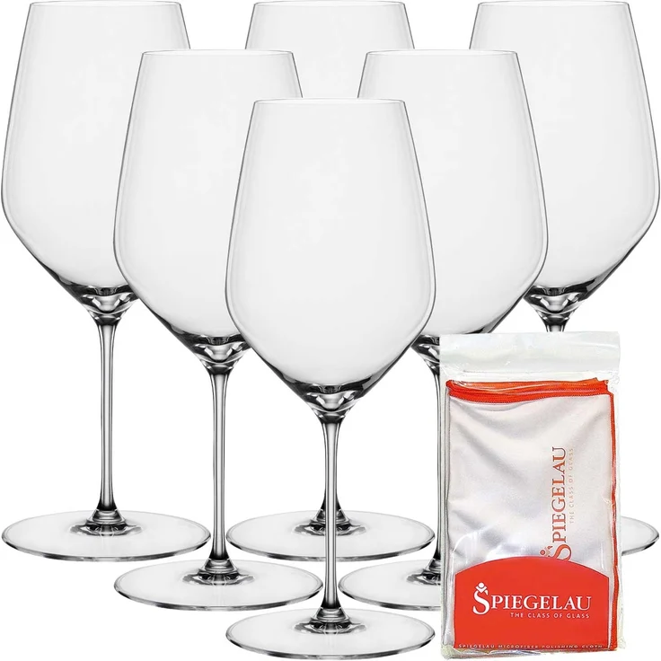 Spiegelau Hi-Lite Bordeauxglas 650 ml 6er Set + Poliertuch – Bild 1