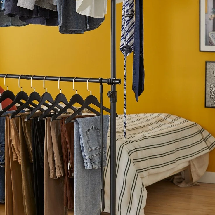 SoBuy KLS03-SCH Garderobenständer, Metall, Pulverbeschichtung, Schwarz, 62 x 200 x 75 cm – Bild 6