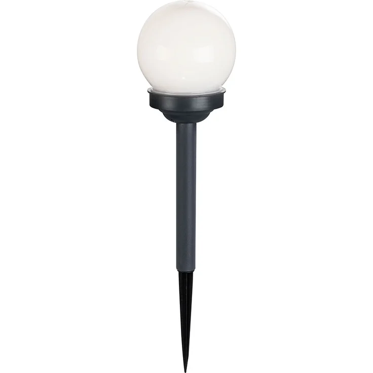 2er Set LED Solarleuchten, Kugel weiß, Erdspieß, D 10/30 cm – Bild 8