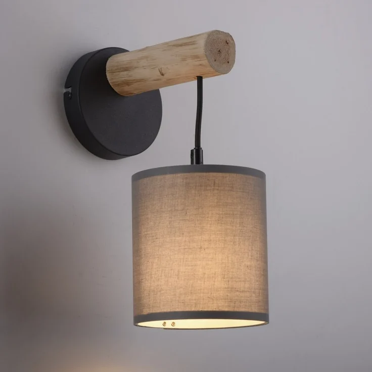 JUST LIGHT 15781-29 GREEN TRIBU Wandleuchte Stoffschirm taupe 1-flammig – Bild 4