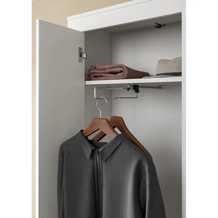 xonox. home Garderobe Jam X8BA9611 Garderobenschrank Schrank in Weiß Nb. ca. 64 x 191 x 35 cm – Bild 8