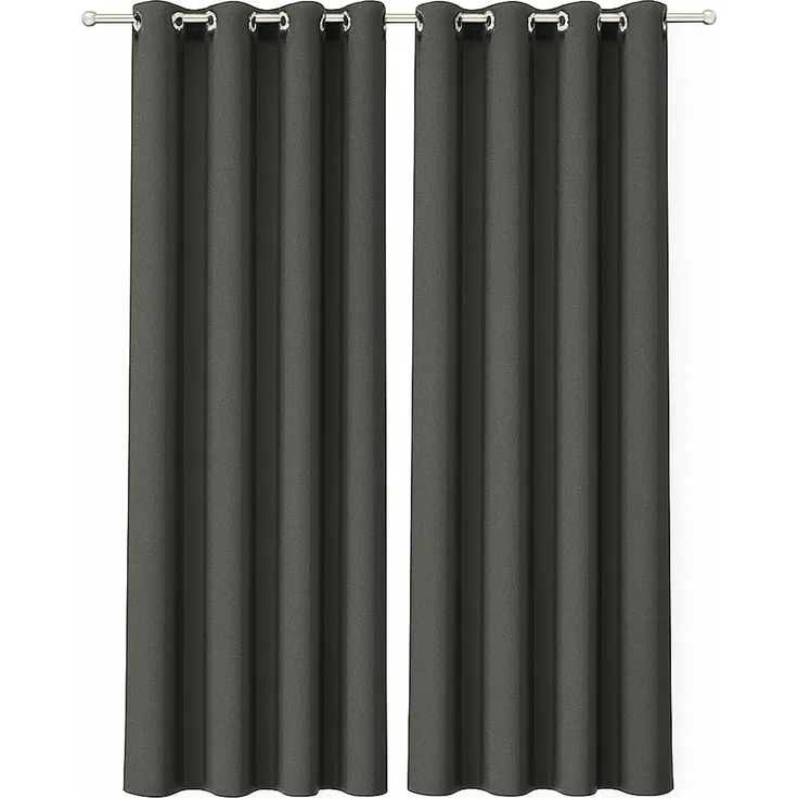 Gardine mit Ösen *** x *** cm ( Breite x Länge ) in ***, blickdichter Vorhang, Ösenvorhang in vielen Variationen 140x245 cm Anthrazit