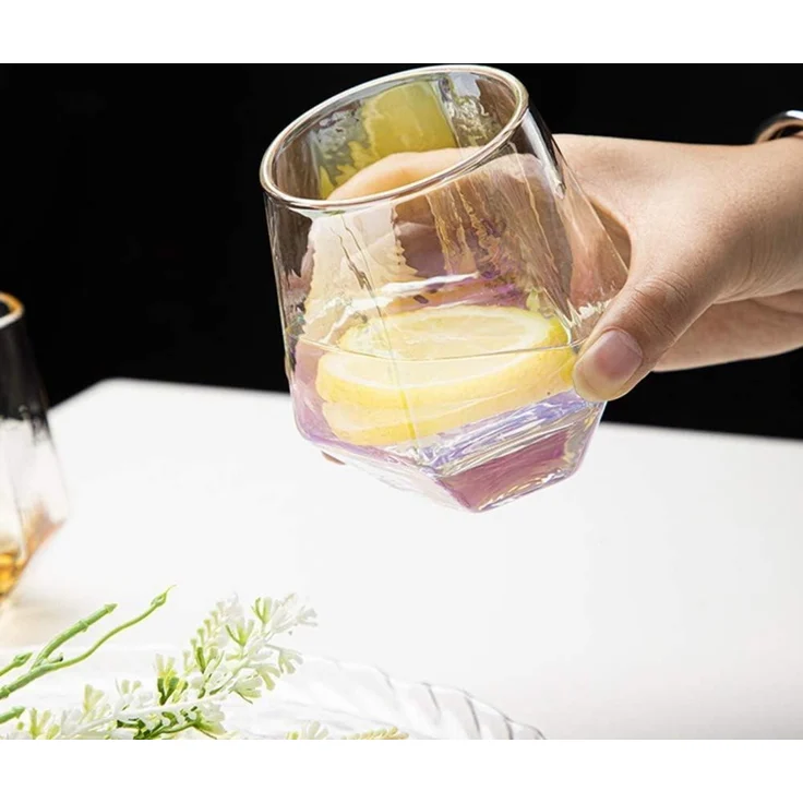 Diamond Whisky Glasses 2er-Set Gekipptes Scotchglas 300 Ml Moderner Look – Bild 3