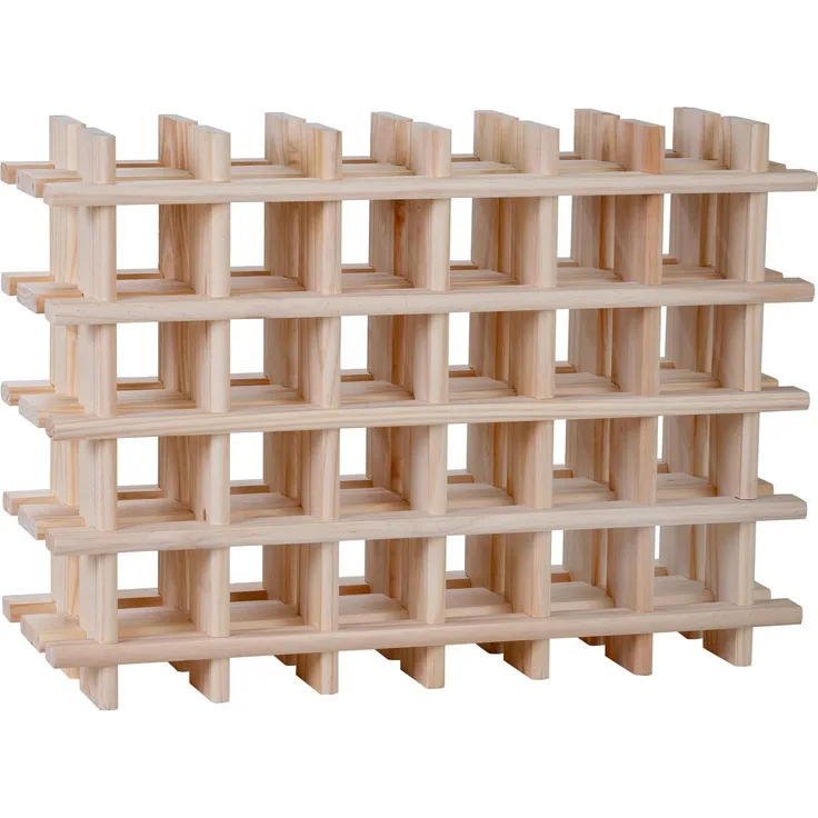ARANAZ S.L. MANUFACTURAS DE LA MADERA Modulares Weinregal für 24 Flaschen aus Holz, 75,9 x 22 x 54,5 cm
