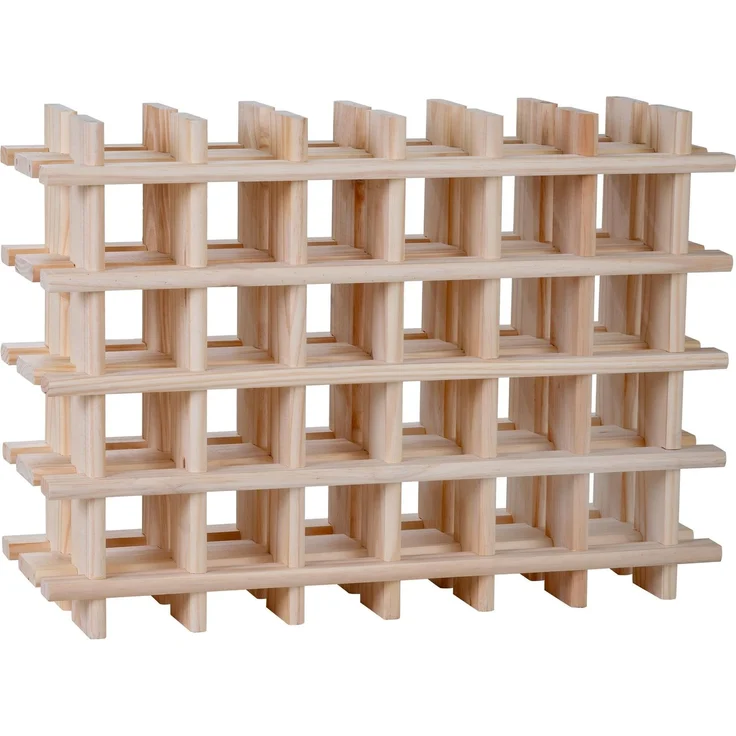 ARANAZ S.L. MANUFACTURAS DE LA MADERA Modulares Weinregal für 24 Flaschen aus Holz, 75,9 x 22 x 54,5 cm