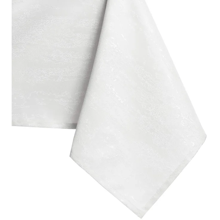 AmeliaHome Tischdecke 60x60 cm Mitteldecke Tischtuch Tafeldecke Vesta | Fleckschutz Lotuseffekt Abwaschbar Wasserabweisend Ornament Weiß