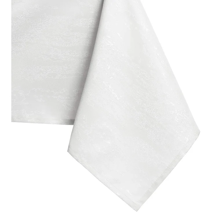 AmeliaHome Tischdecke 60x60 cm Mitteldecke Tischtuch Tafeldecke Vesta | Fleckschutz Lotuseffekt Abwaschbar Wasserabweisend Ornament Weiß
