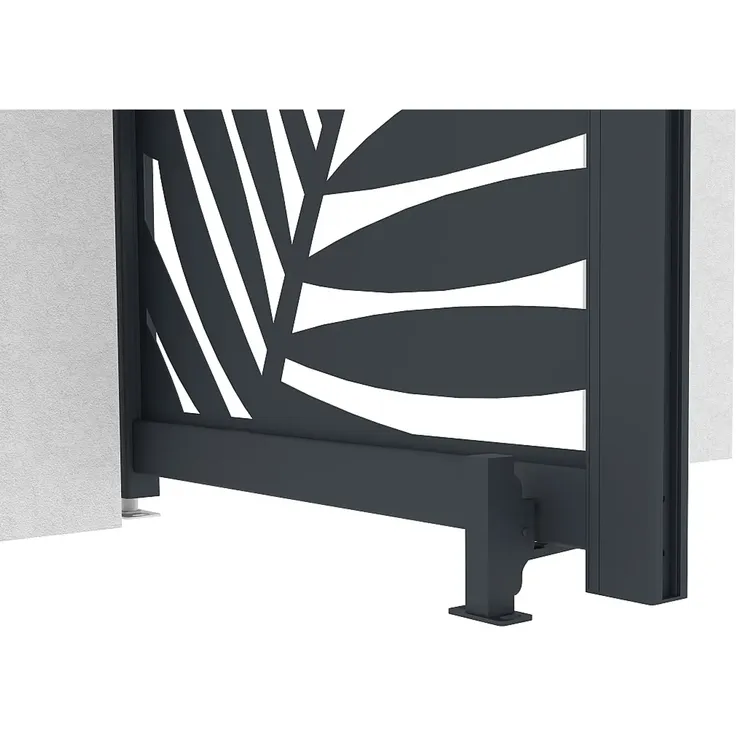 Vente-unique - TOGIRO Side gate Metall Grau - B 4,6 cm x H 176 cm x L 103 cm – Bild 7