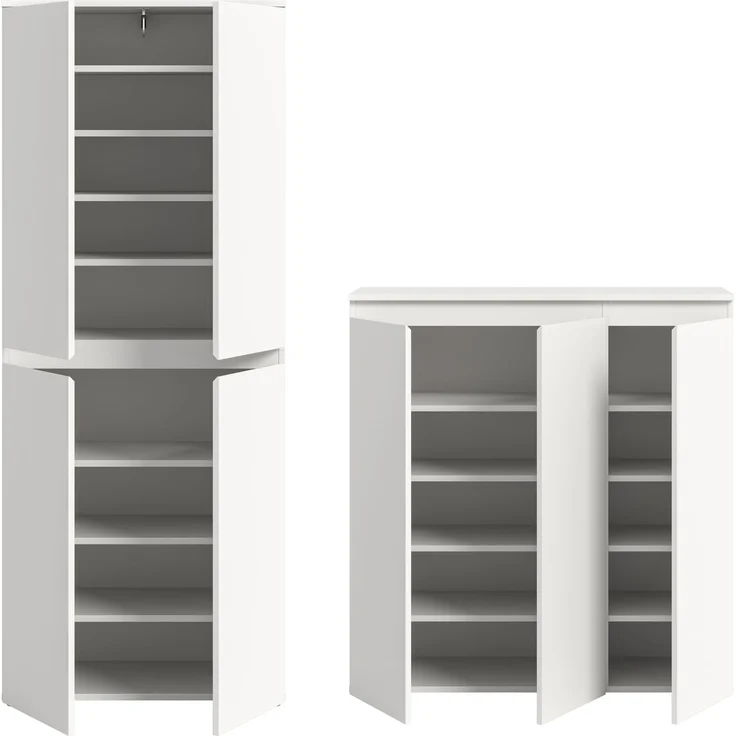 Universalschrank (B/H/T: 190x175x37 cm) in weiß – Bild 3