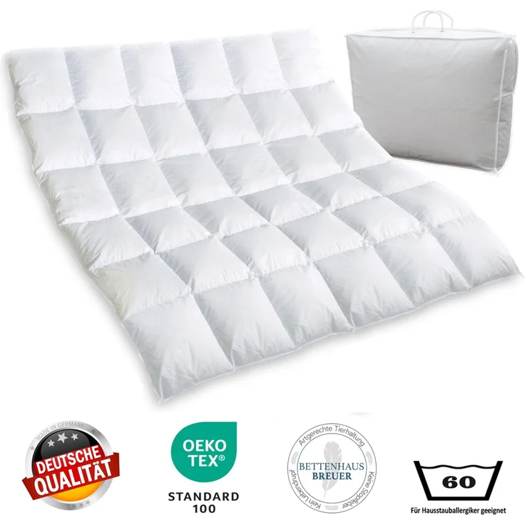 2350g neue sibirische Daunen Federn Bettdecke Daunendecke 200x200 warm – Bild 2