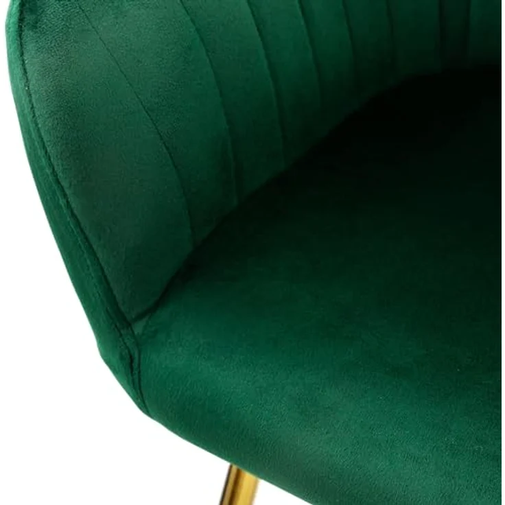 ML-DESIGN Stuhl Esszimmerstuhl mit Rücken- und Armlehnen, Samtbezug, ergonomisch (2 St), Wohnzimmerstuhl Grün, goldenes Metallgestell Küchenstuhl Sessel – Bild 8