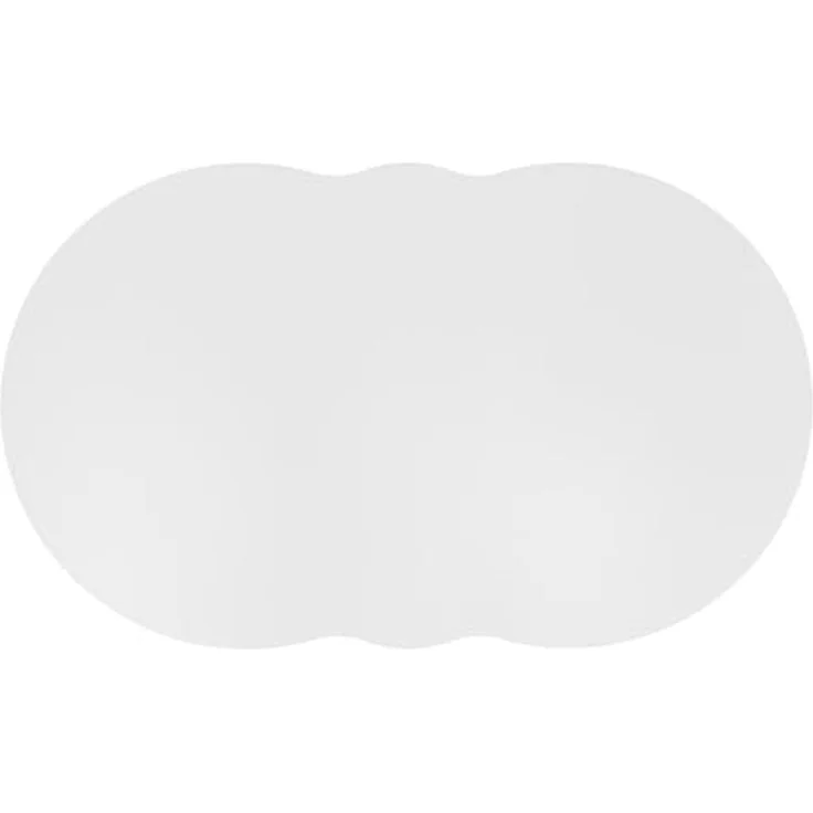 FurnitureR Eleganter Weißer Beistelltisch mit Geschwungenem Design, Moderne Wohnzimmermöbel, Stabiler MDF-Korpus, Vielseitige Einsatzmöglichkeiten für Zuhause und Büro – Bild 7