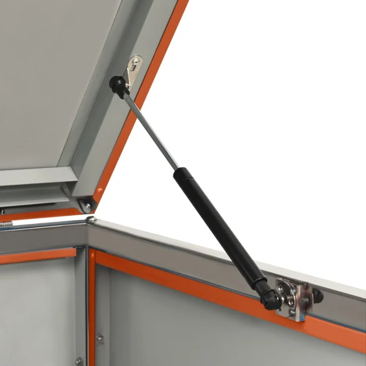 vidaXL Mülltonnenbox für 3 Tonnen 207x77,5x112,5 cm Edelstahl 149564 – Bild 7