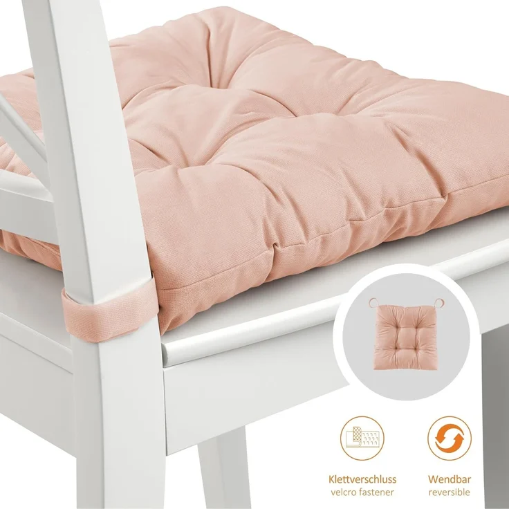 sleepling Stuhlkissen Eva, für Indoor und Outdoor, mit Klettverschluss, abriebfest und langlebig – Bild 3