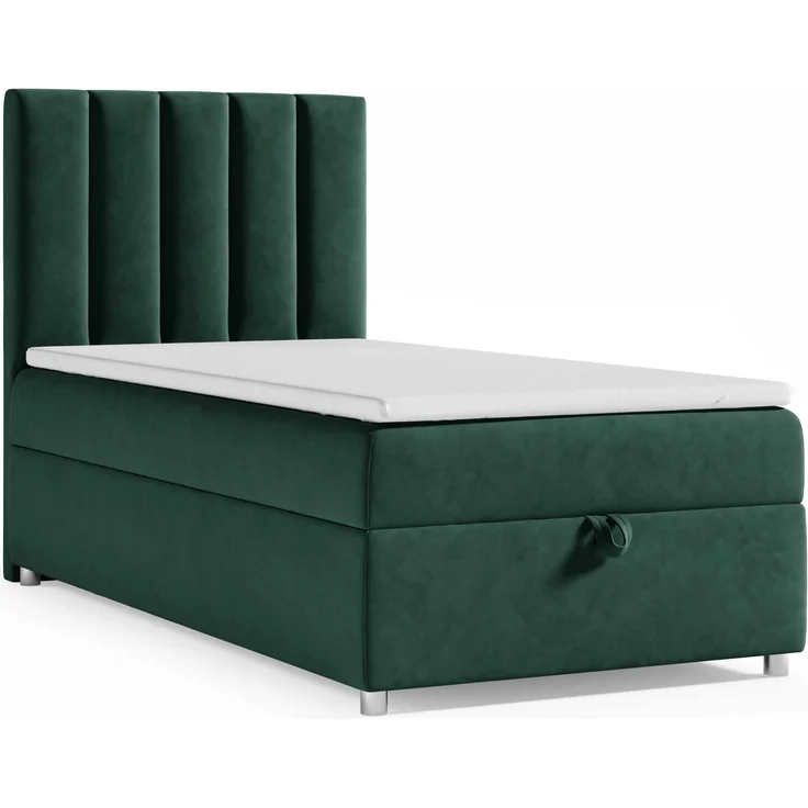 Best for Home Boxspringbett K10 SINGLE mit Bettkasten mit Lieferung, Aufbau & Entsorgung (Grun 80x200) – Bild 1