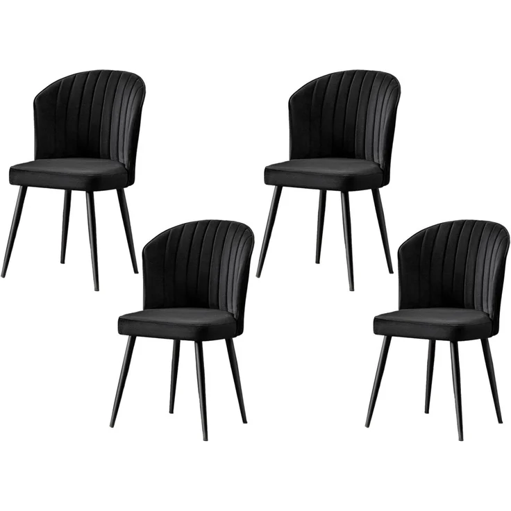 Skye Decor 'Rubi - Black' Stuhlset (4-teilig), Schwarz, 52 x 85 x 42 cm – Bild 6