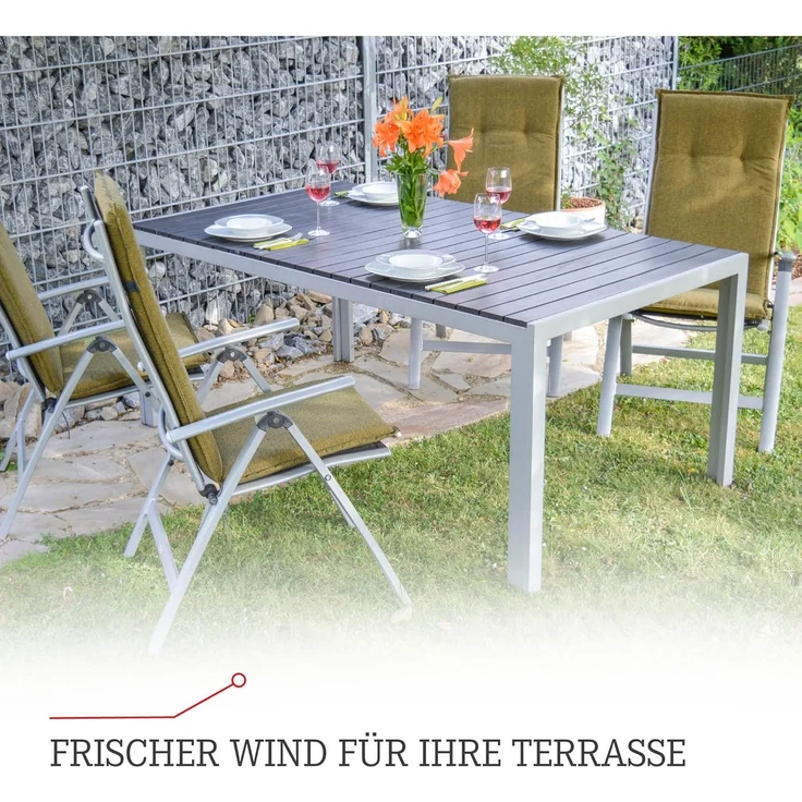 Beo Relaxsessel Auflage UV-beständig Barcelona | Made in EU nach Öko-Tex Standard | Waschbare Relaxstuhl Auflage mit Gummi-Halteband | Atmungsaktive Liegestuhl Auflage mit grauen Blüten – Bild 7