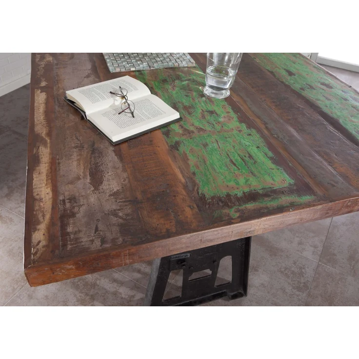 Esstisch Altholz höhenverstellbar 240x100x75-105 mehrfarbig lackiert INDUSTRIAL #25 – Bild 5