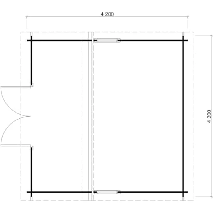 Alpholz Gartenhaus Lausitz ISO Gartenhaus aus Holz Holzhaus mit 40 mm Wandstärke Blockbohlenhaus mit Montagematerial – Bild 4